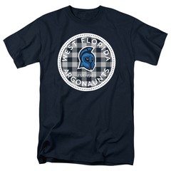 University of West Florida Adult T-Shirt Plaid Badge, Navy, S-5XL