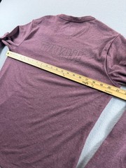 Takhi Shirt Mens Large Wine Red Long Sleeve Logo Tagless Stretch Tee Casual New