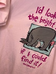 Vintage Eeyore Look on the Bright Side Disney Winnie the Pooh Graphic T Shirt