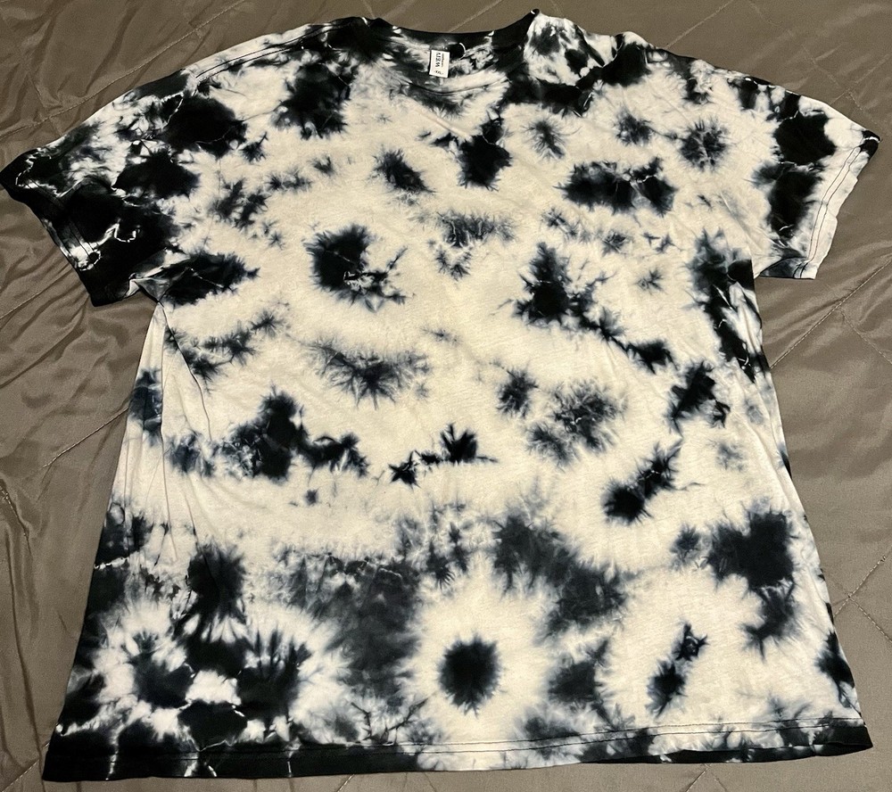 WEIV Los Angeles Tie Die T Shirt XXL Blue & White Preowned In Good Condition