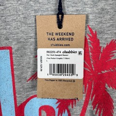 NEW Chubbies The Chub-Spangled Banner Graphic T Shirt Mens L Gray S/S Stretch