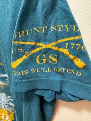 Grunt Style Shirt Mens Large Teal Fly Atomic Airlines Graphic Short Sleeve Tee