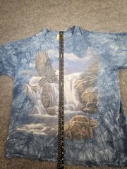 Vintage The Mountain Bald Eagle Waterfall Tie-Dye T-Shirt – Size XL – USA Made