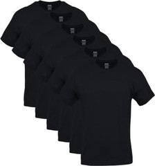 Gildan (6-pack) Black Solid Ultra Cotton Short Sleeve Blank Tee T-Shirt S-XL