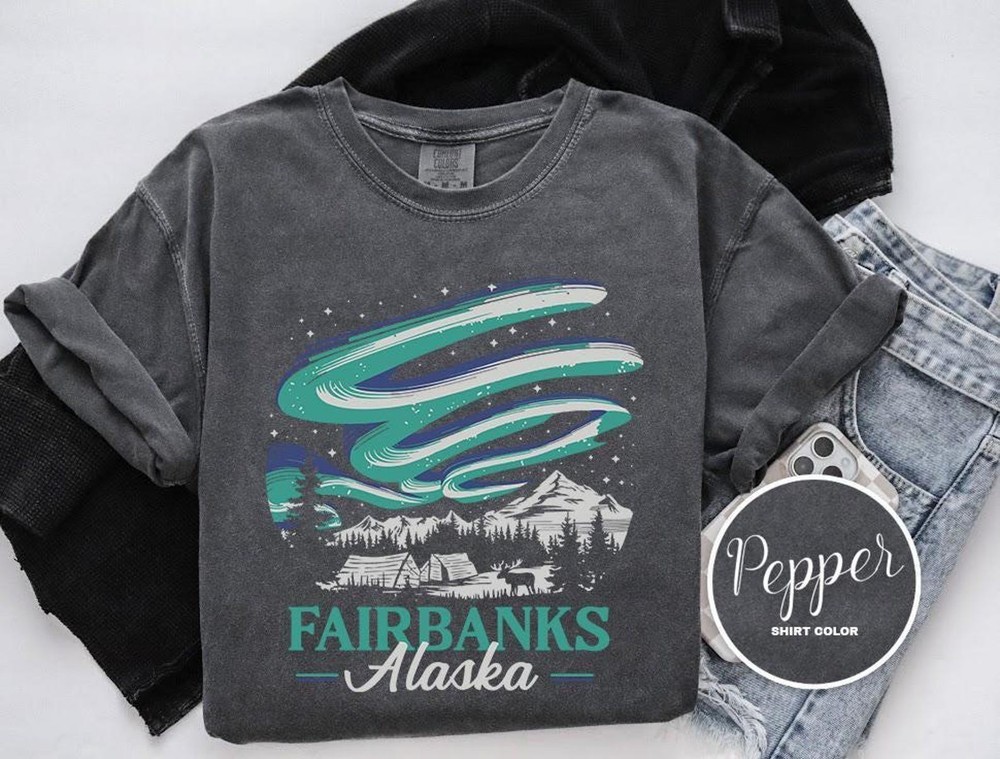 Vintage Fairbanks Alaska Shirt Travel Gift Alaska Trip Lover Tee