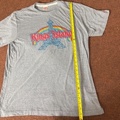 Homage Kings Island Vintage Eiffel Tower Rainbow Graphic T-Shirt Mens XL Grey A+