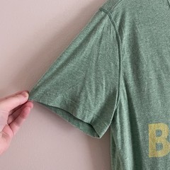 Brasil Adult SZ L Slim Fit Green Short Sleeve Graphic Pullover T-Shirt