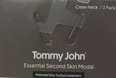 3 PACK TOMMY JOHN WHITE BLACK SECOND SKIN MODAL CREW NECK STAY TUCKED UNDERSHIRT