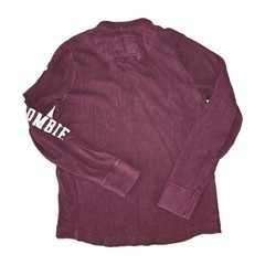 Vintage Abercrombie Y2K Muscle shirt mens XXL (Fits SMALLER) M/L maroon Henley