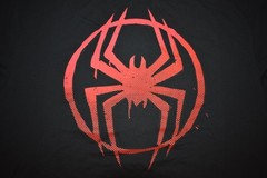 Spider-Man Across The Universe Mens Red Splatter Logo Shirt New 3XL