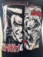 NWT Iron Maiden Marvel Wolverine SNIKT Graphic T-Shirt Men’s Small Black