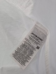 Jack & Jones Men’s Toonie Teamwork Short Sleeve T-Shirt,White, Small,MSRP $24.50