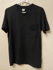 Vintage BVD Faded Blank Pocket T Shirt USA Made 100% Combed Cotton Tag M Fit S