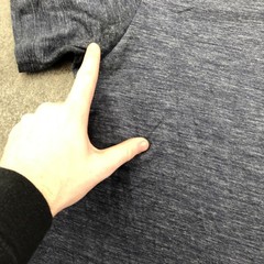 Icebreaker Shirt Mens Medium Blue Merino Wool Blend V-Neck Performance Tee Top