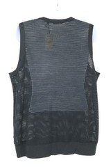 Murano Wanderin West Mesh Tank Top XXL Black Sleeveless Knit NWT