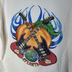 Vintage 90s Hard Rock Cafe Atlanta Georgia Double Sided Graphic T-Shirt Men’s XL