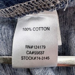 Johnston & Murphy Henley Shirt XL Blue Gray Long Sleeve Cotton Slub Knit 74-3145