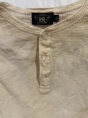 double RL RALPH LAUREN EST 1993 thermal style men long sleeve shirt size Large