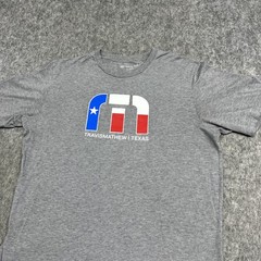 Travis Mathew Shirt Mens Large Gray Texas Flag Graphic Crewneck Tee Casual