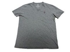 Psycho Bunny T-Shirt Mens 5 Gray Short Sleeve V-Neck Pima Cotton Regular Fit