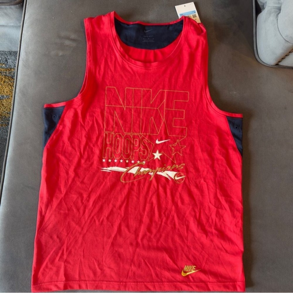 Nike Dri Fit Red Athletic Tank Top – Hoops – Very nice quality – medium