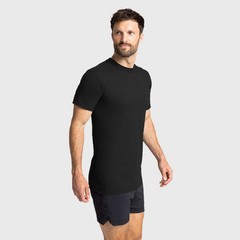 Soffe Men’s 3 Pack USA Poly/Cotton Military Tee, Black, Large