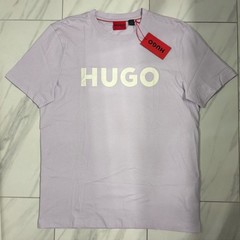 Hugo Boss Men’s Logo T-Shirt Light Purple White New