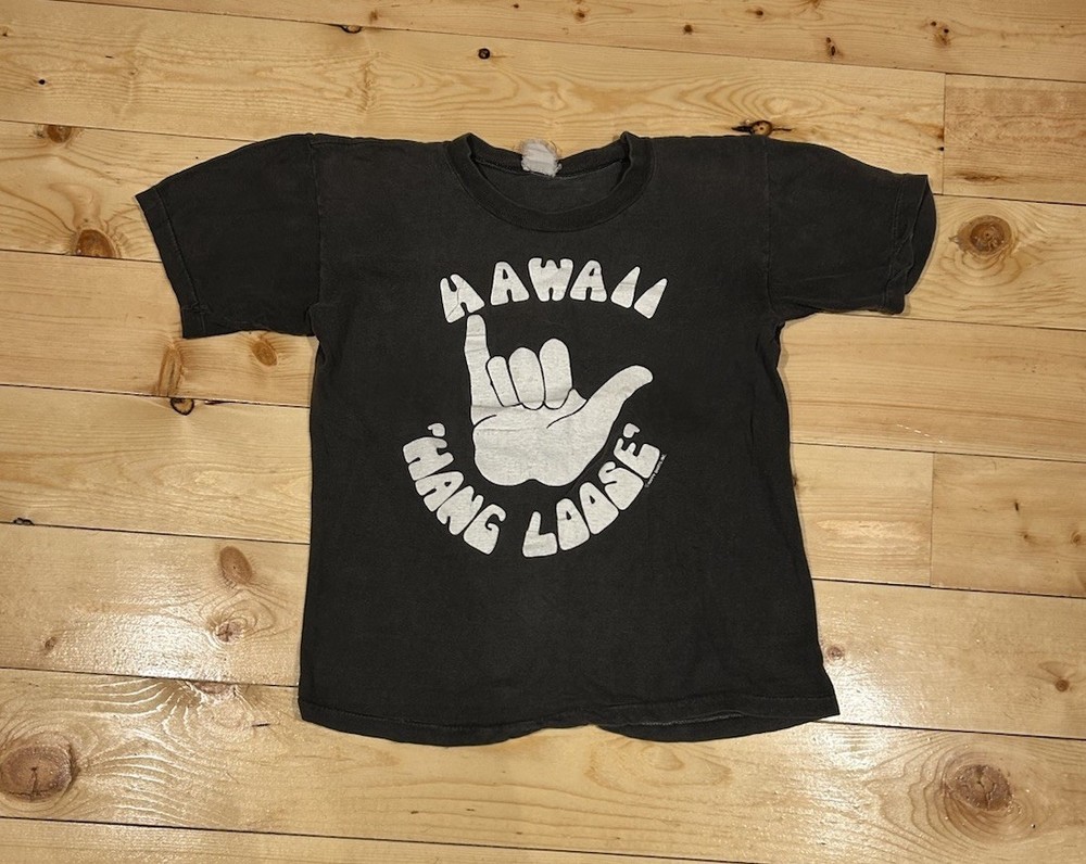 V TG Hang Loose Hawaii Men’s T-Shirt Happy Shirts Graphic Print Single Stitch