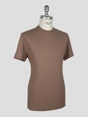 NEW KIRED BROWN COTTON T-SHIRT US 42 – EU 52 KRME3