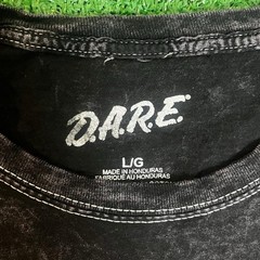 DARE “To Keep Kids Off Drugs” Men’s Size L Acid Wash Black T-Shirt Spellout Punk