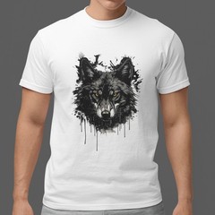 Wolf Head Graphic T Shirt Dark Animal Art Wild Wolf Design Unisex Tee