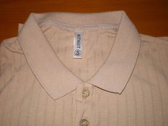 NITAGUT Mens TAN * BEIGE Casual Short Sleeve Collared Ribbed Knit POLO Shirt S