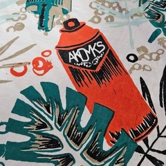 VINTAGE Y2K Akademiks All Over Graphic Print AOP Tropical Palm Top Shirt Large