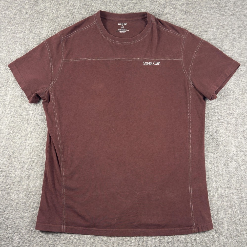 Kuhl Shirt Mens Large Brown Silver Oak Supima Cotton Crewneck Casual Tee T-Shirt