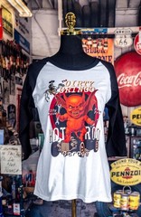 The Dirty Gringo Hot Rod Garage Retro Devil 3/4 sleeve raglan shirt