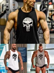 Men Workout Tank Top Gym Muscle Tee Fitness Vest Bodybuilding Sleeveless T Shirt
