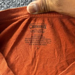 Cremieux T-Shirt Mens Size L Orange Graphic Print Short Sleeve Cotton Casual Tee