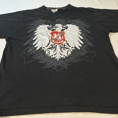 Avirex Mens XXL Black Graphic T Shirt Sky Kings Eagle Crest Y2K Streetwear