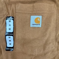Carhartt Henley T-Shirt Mens Medium Brown New K84 Short Sleeve Pocket Tee