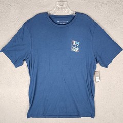 Travis Mathew T-Shirt Mens XL Blue Return Ticket Graphic Short Sleeve A42234