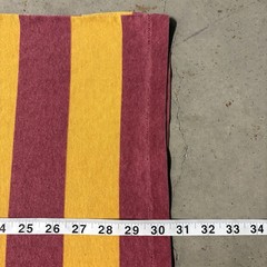 Vintage 80s Two Tone Striped T Shirt XL Burgundy Yellow Preppy Basic Casual USA