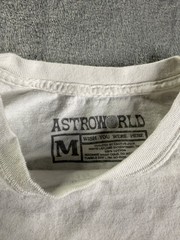 Travis Scott Astroworld Festival 2018 T-Shirt Houston Texas White Cotton M Used