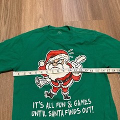Santa Meme Funny Christmas Green T-shirt Size Small