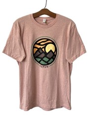 Good Land Supply Co. Graphic Tee Medium Aspen Crewneck Heather Prism Peach NEW