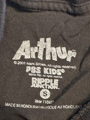 Mens Womens Unisex S Small ARTHUR PBS Kids Current Mood Black T-shirt Top