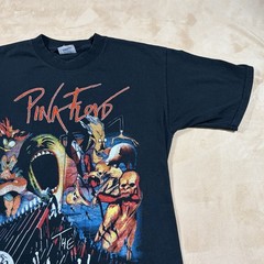 Vintage Pink Floyd The Wall Tee Shirt Yazbek Large Rock Death Double Sided