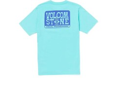 Volcom Men’s Viz Fray Short Sleeve Tee Cyan Blue MEDIUM