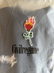 Size L – Civil Regime Roses From Concrete Skull Oversized T-Shirt