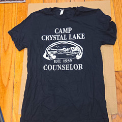Camp Crystal Lake Jason Friday 13th Black Size M T Shirt. Never Worn