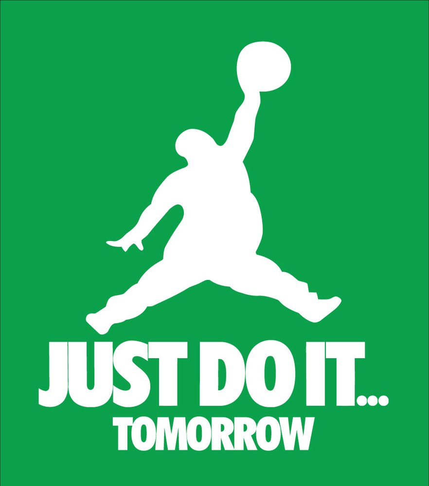 Just Do It Tomorrow parody shirt Funny Procrastination basketball lazy green